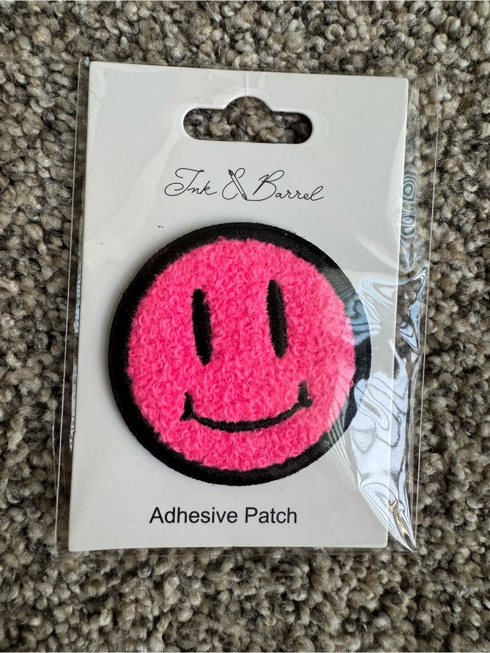 Pink Smiley Face Adhesive Patch for Kids